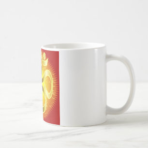 Aum- eller Om-symbol i och Kaffemugg
