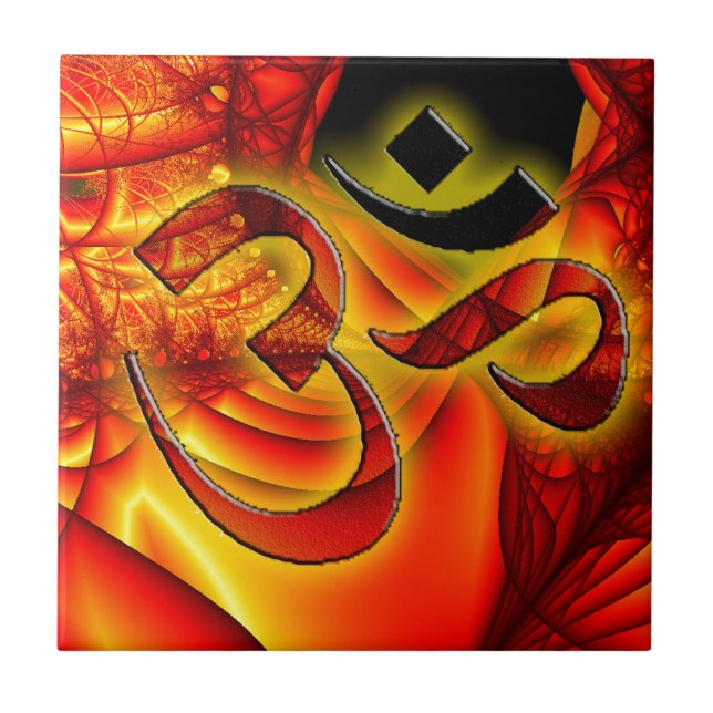 Aum om på den gul fractalen som är röd och kakelplatta (Framsidan)