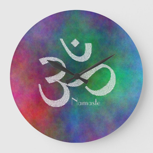 Aum Om symbol Stor Klocka (Framsida)