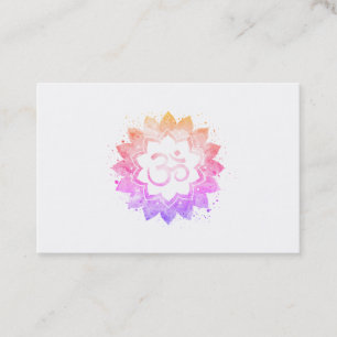 *~* Aum OMNew Age Lotus Flower Mandala Buddhist Visitkort