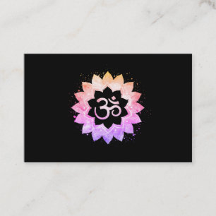 *~* Aum OMNew Age Lotus Flower Mandala Buddhist Visitkort