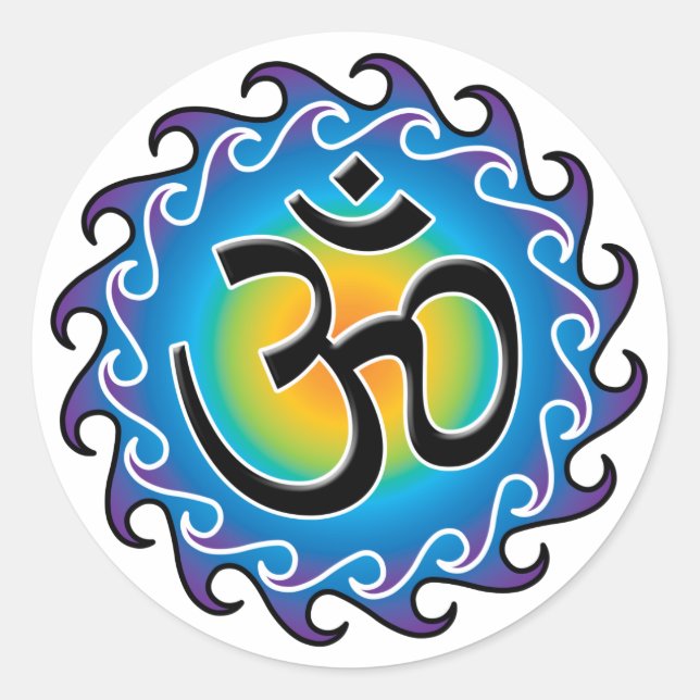 Aum Runt Klistermärke (Framsida)