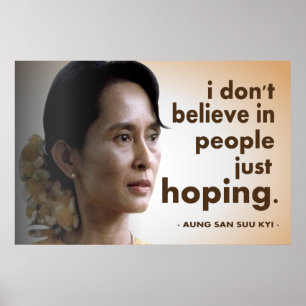 Aung San Suu Kyi citationstecken Poster