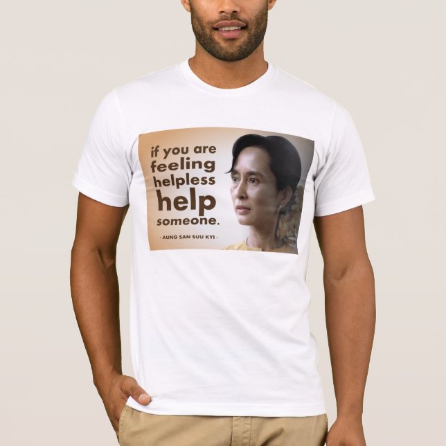 Aung San Suu Kyi citationstecken Tee Shirt (Framsida)