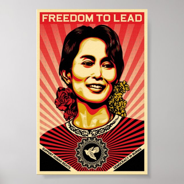 Aung San Suu Kyi Poster (Framsidan)