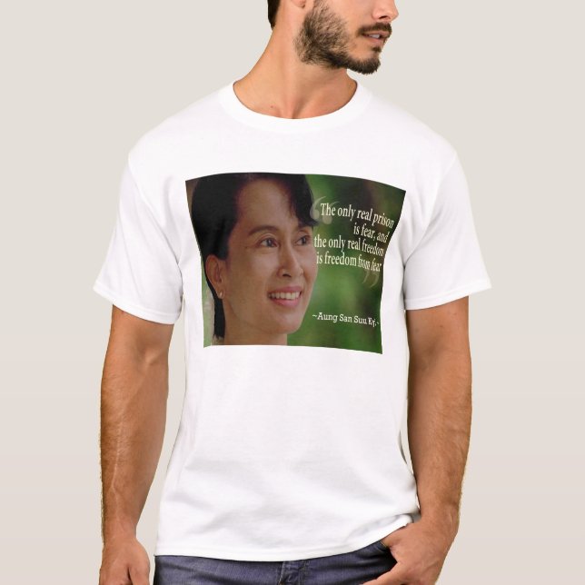Aung San Suu Kyi T-tröja Tee Shirt (Framsida)