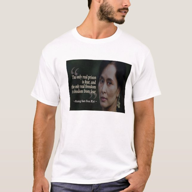 Aung San Suu Kyi T-tröja Tee Shirt (Framsida)
