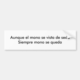 Aunque el mono se utsikt de seda bildekal