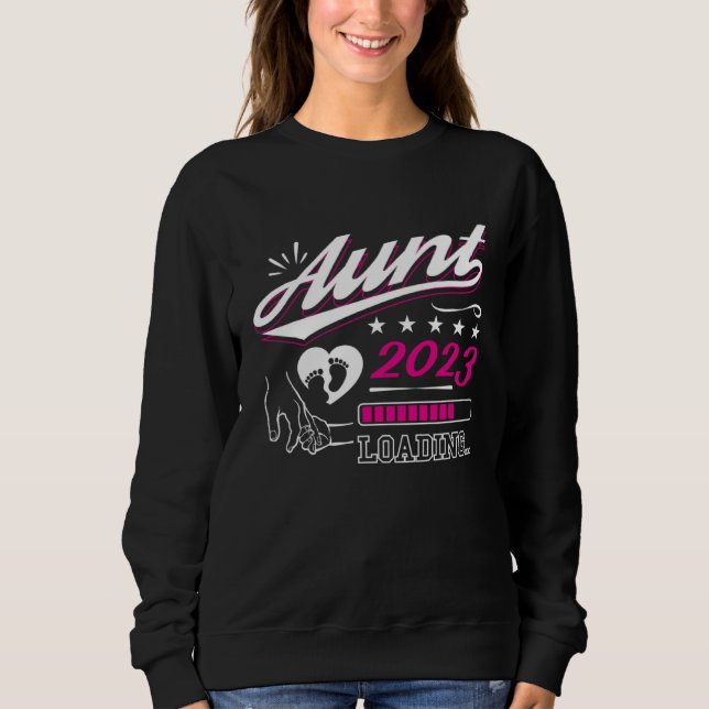 Aunt 2023 Loading Soon To Be Mother Pregnancy Anno T Shirt (Framsida)