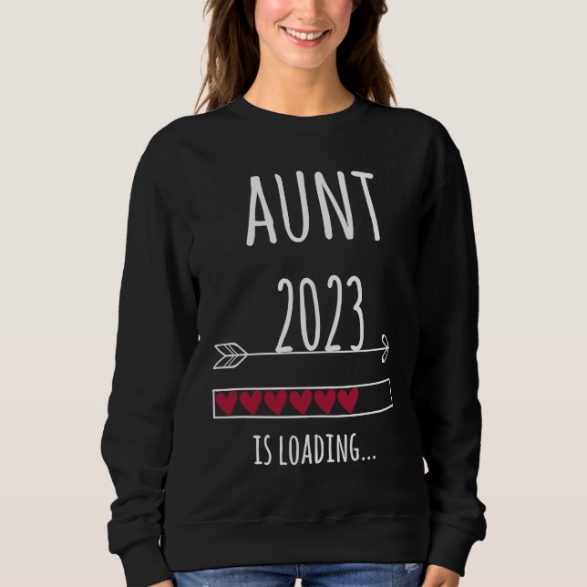 Aunt 2023 pregnancy loading t shirt (Framsida)