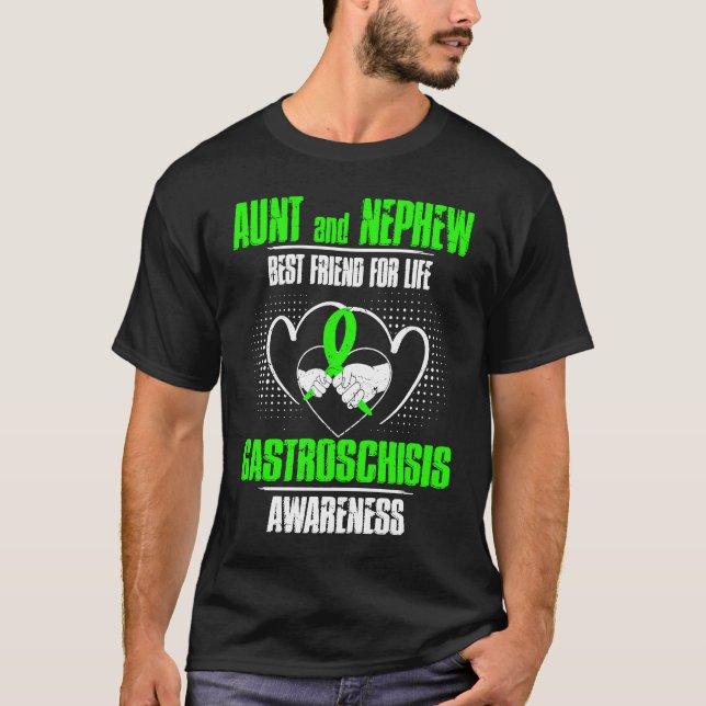 AUNT AND NEPHEW BEST FRIEND OF LIFE GASTROSCHISIS  T SHIRT (Framsida)
