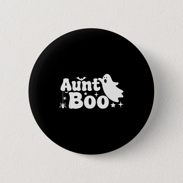 Aunt Boo Funny Ghost Halloween Family Matching  Knapp (Framsida)