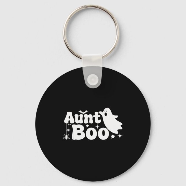 Aunt Boo Funny Ghost Halloween Family Matching  Nyckelring (Framsida)