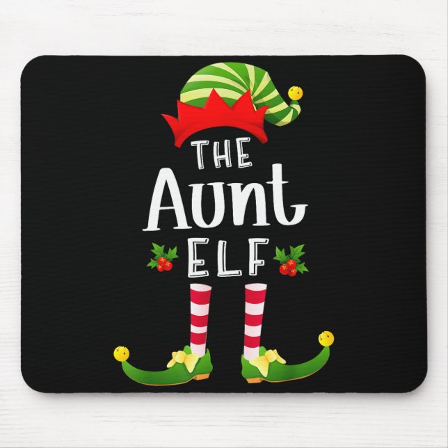 Aunt Christmas Elf Matching Pajama X-mas Party  Musmatta (Framsidan)