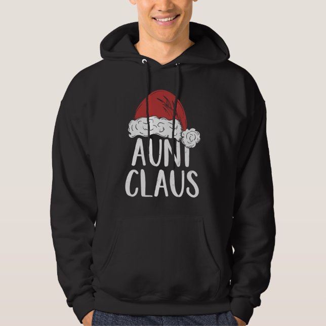 Aunt Claus Christmas Costume  Santa Matching Famil Hoodie (Framsida)