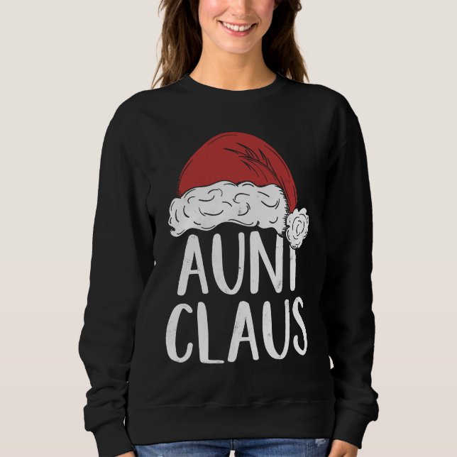 Aunt Claus Christmas Costume  Santa Matching Famil T Shirt (Framsida)