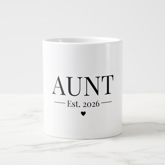 Aunt Established 2026 Jumbo Mugg (Framsidan)
