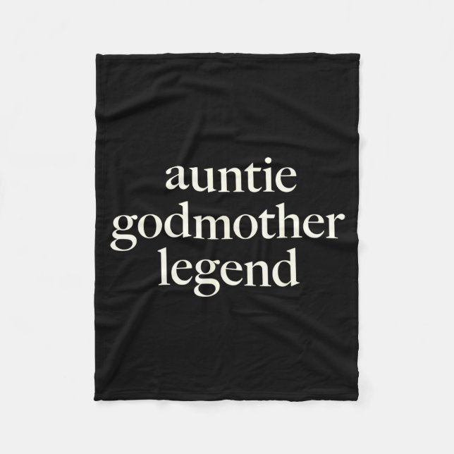Aunt Godmother Legend Funny Godparent S Gift Aunt  Fleecefilt (Framsidan)