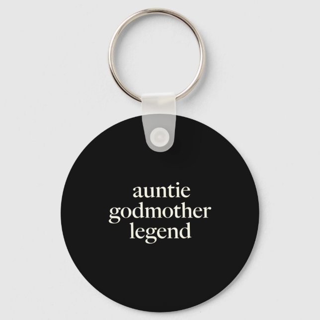 Aunt Godmother Legend Funny Godparent S Gift Aunt  Nyckelring (Framsida)