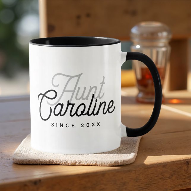Aunt Modern Simple Elegant Chic Mugg (Skapare uppladdad)