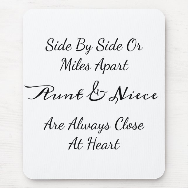 Aunt & Niece Quote – Side By Side or Miles Apart Musmatta (Framsidan)