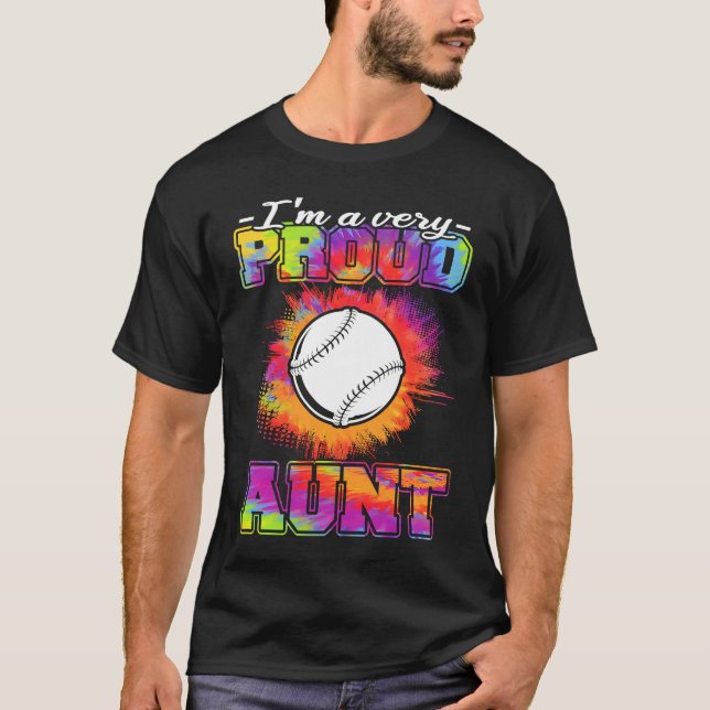 Aunt Of A Baseball Player  Baseball T Shirt (Framsida)