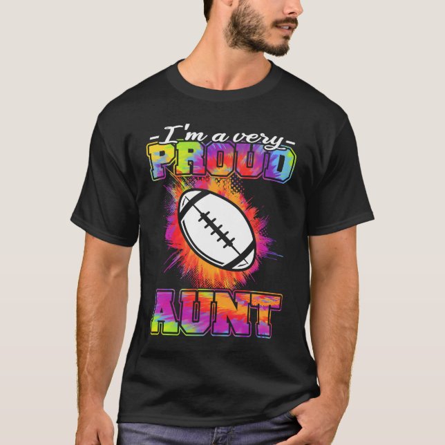 Aunt Of A Footballplayer  American Football T Shirt (Framsida)