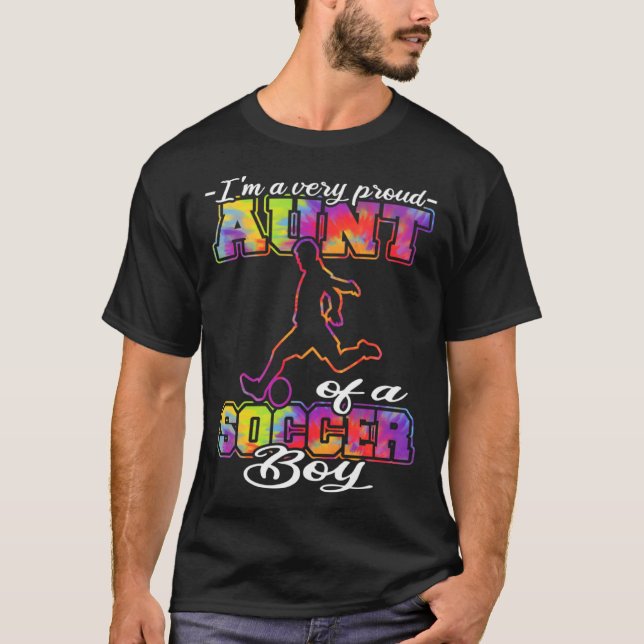 Aunt of a Soccer Boy Soccer Player Soccer Aunt T Shirt (Framsida)