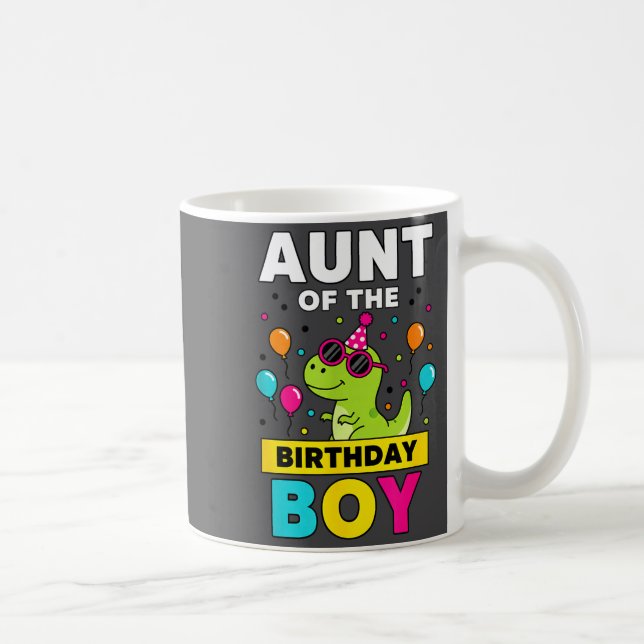 Aunt Of The Birthday Boy Dinosaur Party  Kaffemugg (Höger)