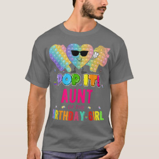 Aunt Of The Birthday Pop It Unicorn Girl Bday Part T Shirt