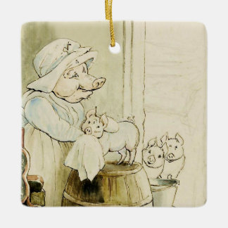 Aunt Pettitoes and Three Piglets by Beatrix Potter Julgransprydnad Keramik