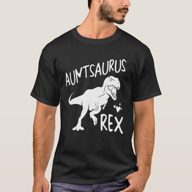 Aunt Saurus Dinosaur Cute Mother Grandma Family Ma T Shirt (Framsida)