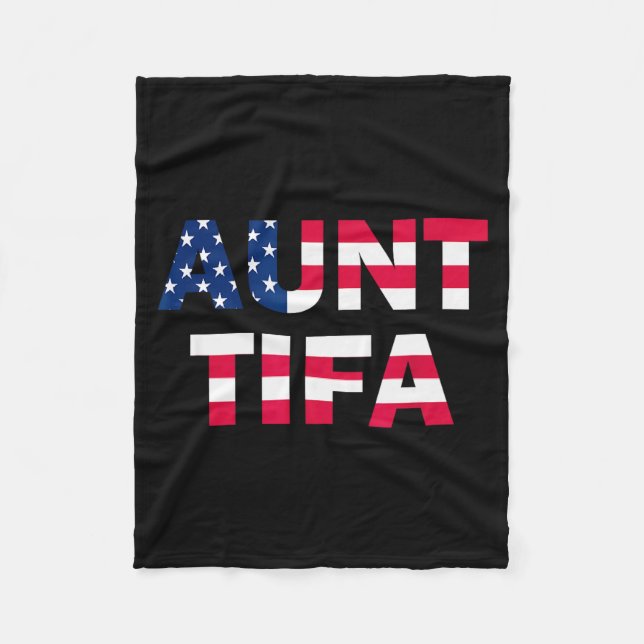 Aunt Tifa Flag Us Funny Aunt Tifa - I Am Aunt Tifa Fleecefilt (Framsidan)