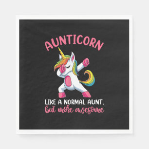 Aunticorn Auntie Enhörning Tröjor, Rolig Enhörning Pappersservett