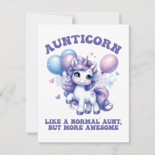 Aunticorn Coola Auntie Julkort