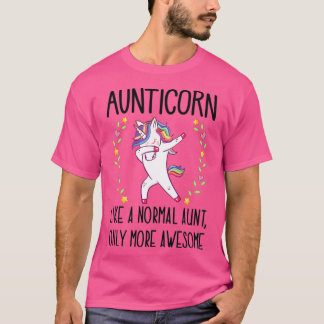 Aunticorn Dabbing Unicorn Moster Gift for Auntie T Shirt