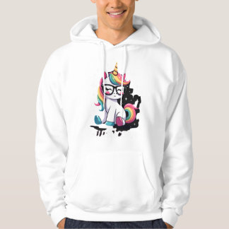 Aunticorn Faster Dabbar Enhörning Faster Faster Ju Hoodie