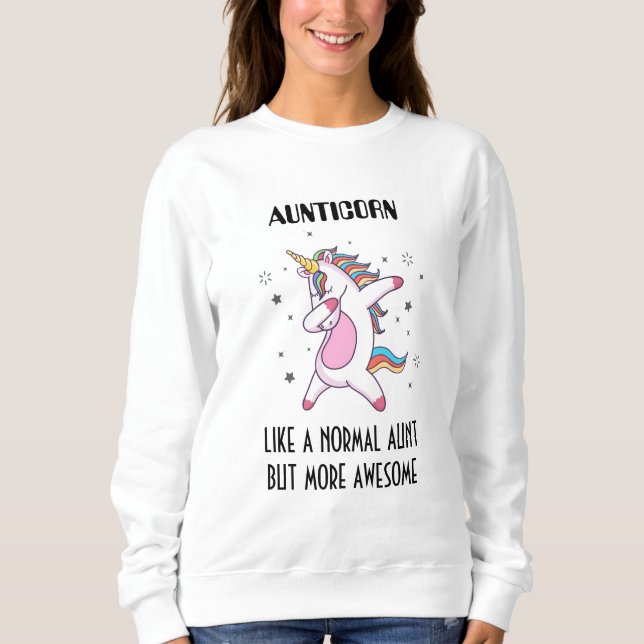 Aunticorn Gift för Moster T Shirt (Framsida)