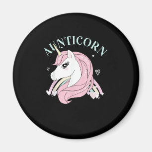Aunticorn Moster Unicorn Auntie Niece Nephew Siste Magnet
