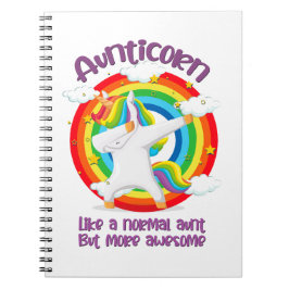 Aunticorn som ett normalt Moster men mer Fantastis Anteckningsbok