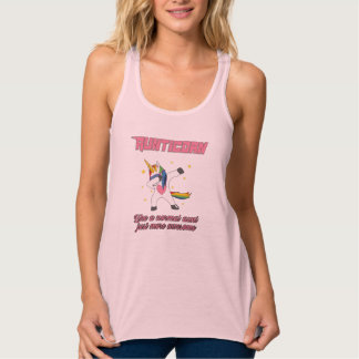 Aunticorn Unicorn Girl Unicorn Linne Med Racerback