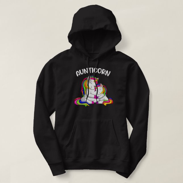 Aunticorn Unicorn Moster 690 Hoodie (Design framsida)