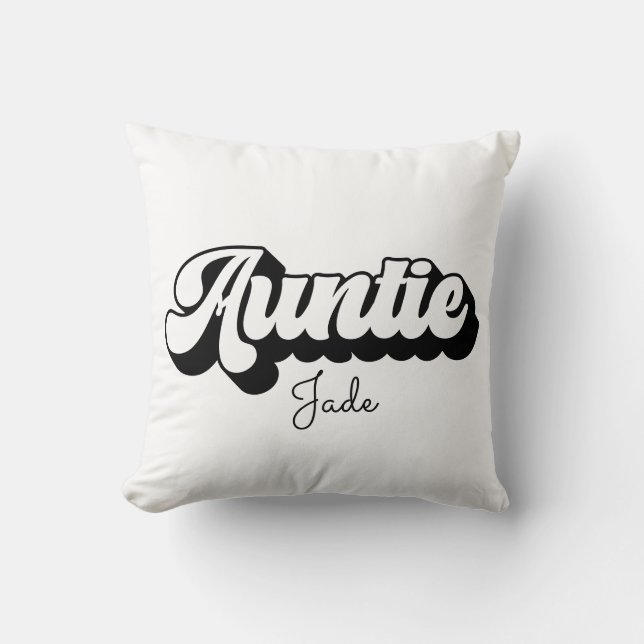 Auntie and Auntie's Bestie Personlig svg Kudde (Framsida)