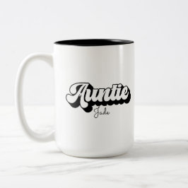 Auntie and Auntie's Bestie Personlig svg Två-Tonad Mugg