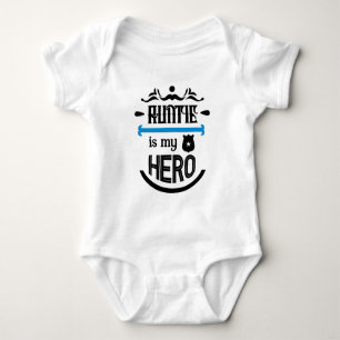 Auntie är min hjälte Baby-bodysuit T Shirt