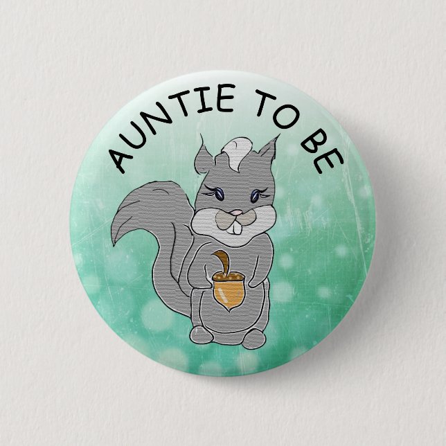 Auntie att vara, babystövknapp lilla Raccoon Knapp (Framsida)