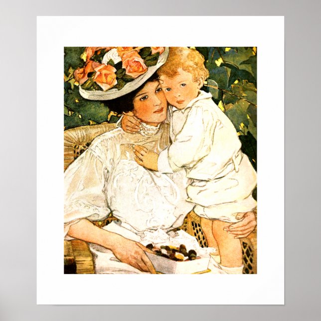 "Auntie" av Jessie Willcox Smith Poster (Framsidan)