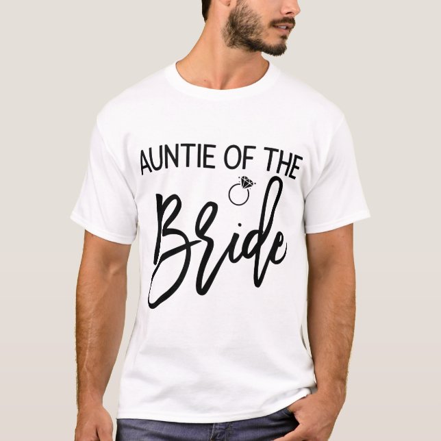 auntie av tshirten för broder för brudsvartmoster t shirt (Framsida)