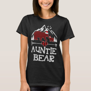 Auntie Bear jul jul Pajama Red Play Buffalo Fam T Shirt