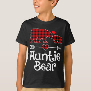 Auntie Bear jul jul Pajama Red Play Buffalo Mat T Shirt